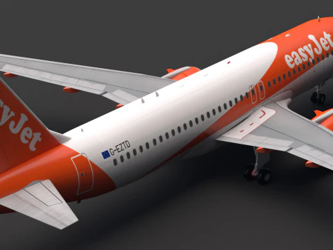 EasyJet A320 Airbus 3D Model