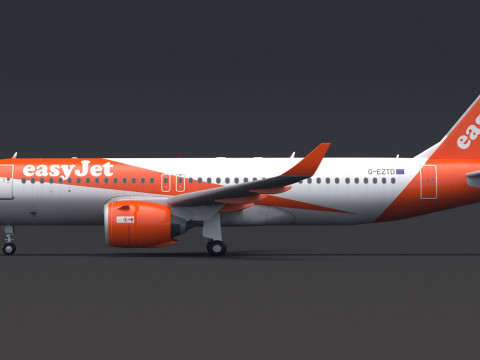 EasyJet A320 Airbus 3D Model