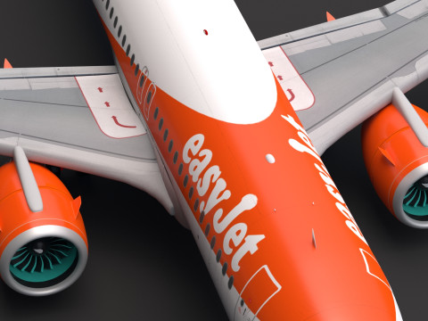 EasyJet A320 Airbus 3D Model