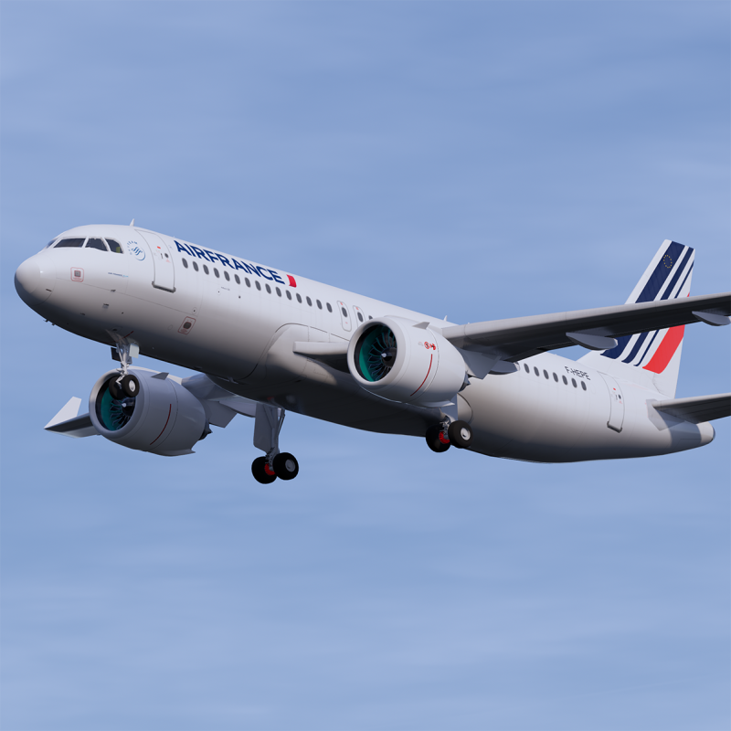 Air France A320 Airbus Model 3D .c4d .max .obj .3ds .fbx .stl .blend
