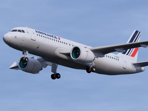 Airbus A320 dell'Air France Modello 3D
