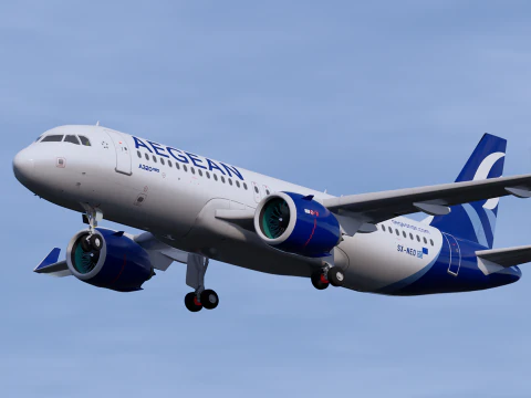 Aegean Airlines A320 Airbus NEO Modello 3D