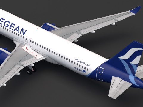 Aegean Airlines A320 Airbus NEO 3D मॉडल
