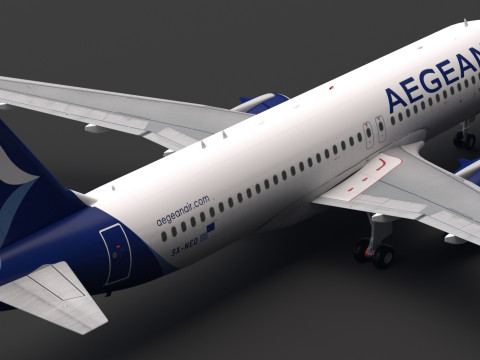 Aegean Airlines A320 Airbus NEO 3D मॉडल