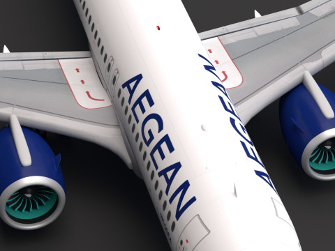 Aegean Airlines A320 Airbus NEO 3D मॉडल