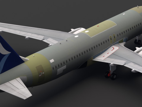 Aegean Airbus A320neo Unpainted 3D Model