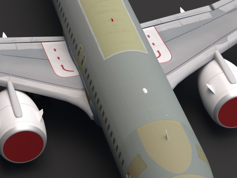 Aegean Airbus A320neo Unpainted 3D Model