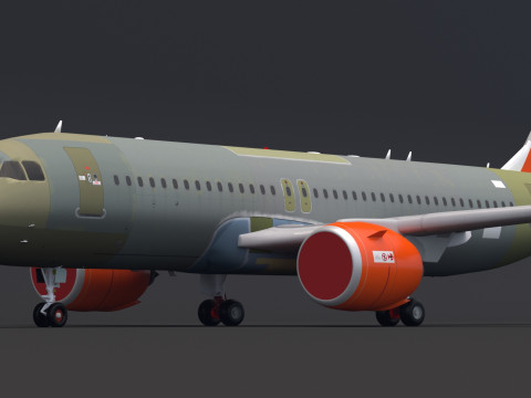 EasyJet A320 Unpainted 3D 모델