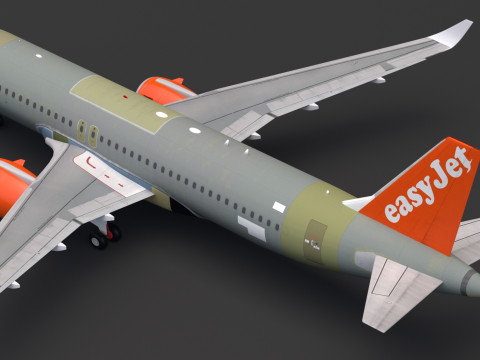 EasyJet A320 Unpainted 3D 모델