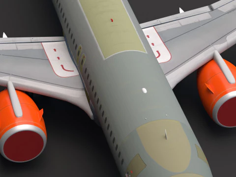 EasyJet A320 Unpainted 3D Model