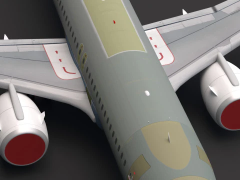 Swiss Air A320 Unpainted 3D Model