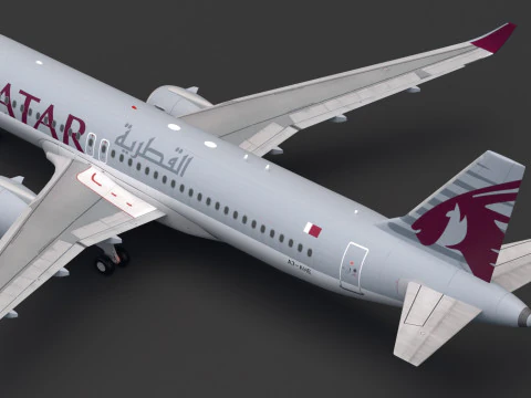 Qatar Airways A320 Airbus NEO 3D Model