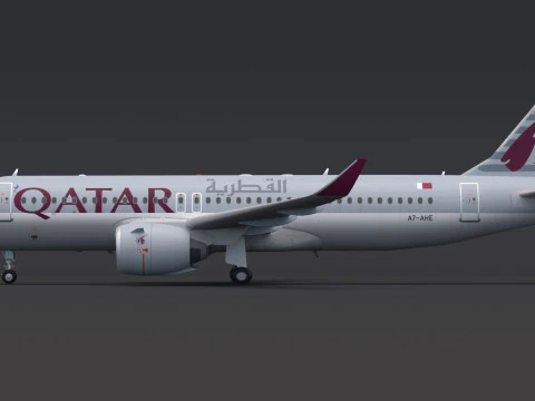 Qatar Airways A320 Airbus NEO 3D Model
