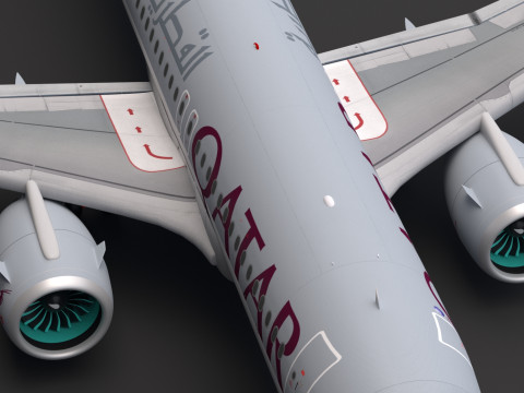 Qatar Airways A320 Airbus NEO 3D Модель