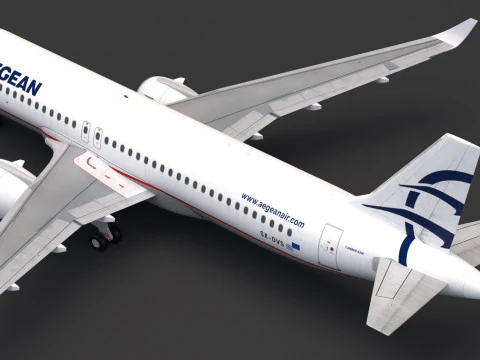 Aegean Airlines A320 Airbus 3D Model