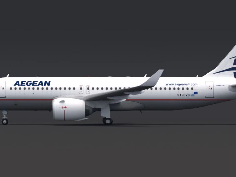 Aegean Airlines A320 Airbus 3D Model
