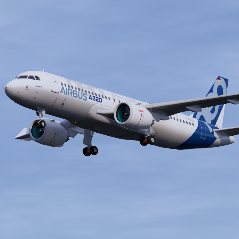 Airbus A320neo Modello 3D .c4d .max .obj .3ds .fbx .stl .blend