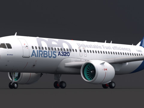 Airbus A320neo Modello 3D