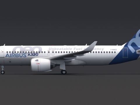 Airbus A320neo Modello 3D