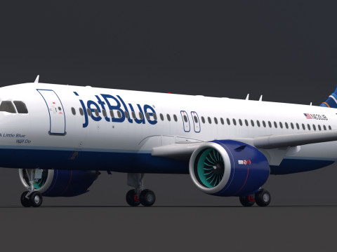 JetBlue A320 NEO Airbus 3D मॉडल