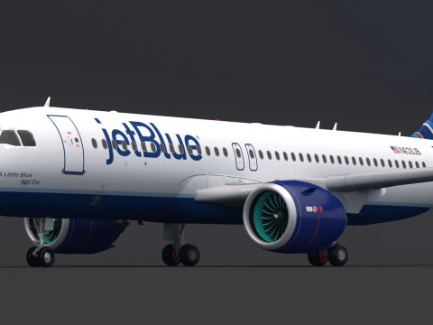 JetBlue A320 NEO Airbus 3D Model