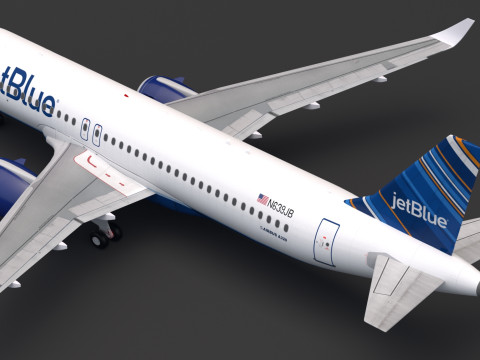 JetBlue A320 NEO Airbus 3D मॉडल