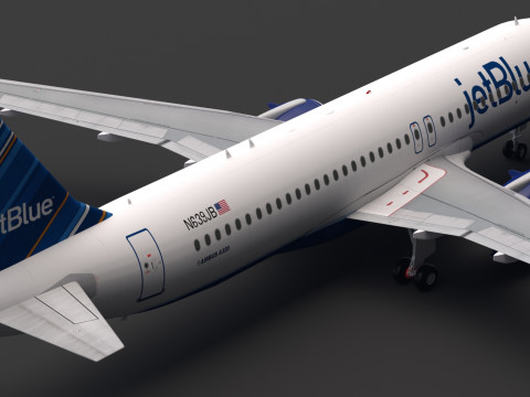 JetBlue A320 NEO Airbus 3D मॉडल