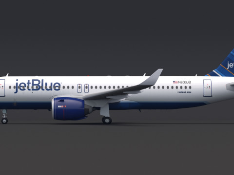 JetBlue A320 NEO Airbus 3D मॉडल