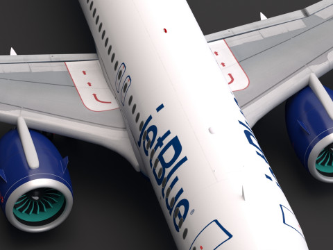 JetBlue A320 NEO Airbus 3D मॉडल