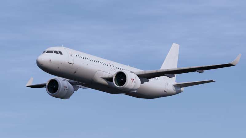 Airbus A320 Generic 3D Model .c4d .max .obj .3ds .fbx .stl .blend 