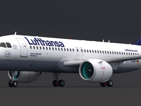 Lufthansa A320 3D Model