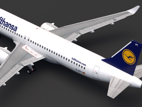 Lufthansa A320 3D Model