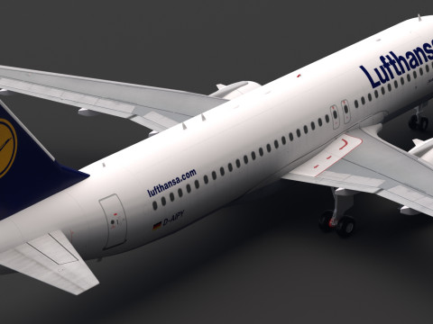 Lufthansa A320 3D Model
