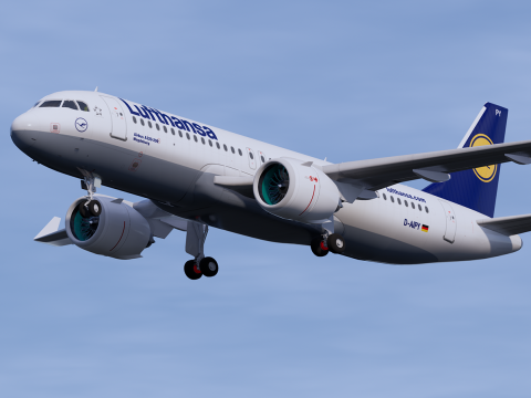 Lufthansa A320 3D Model