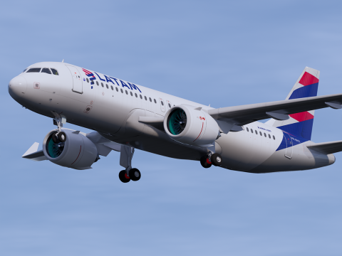 Latam Airlines A320 3D Model