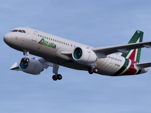 Alitalia A320NEO Modello 3D