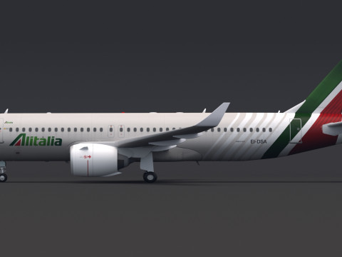 Alitalia A320 NEO 3D Model