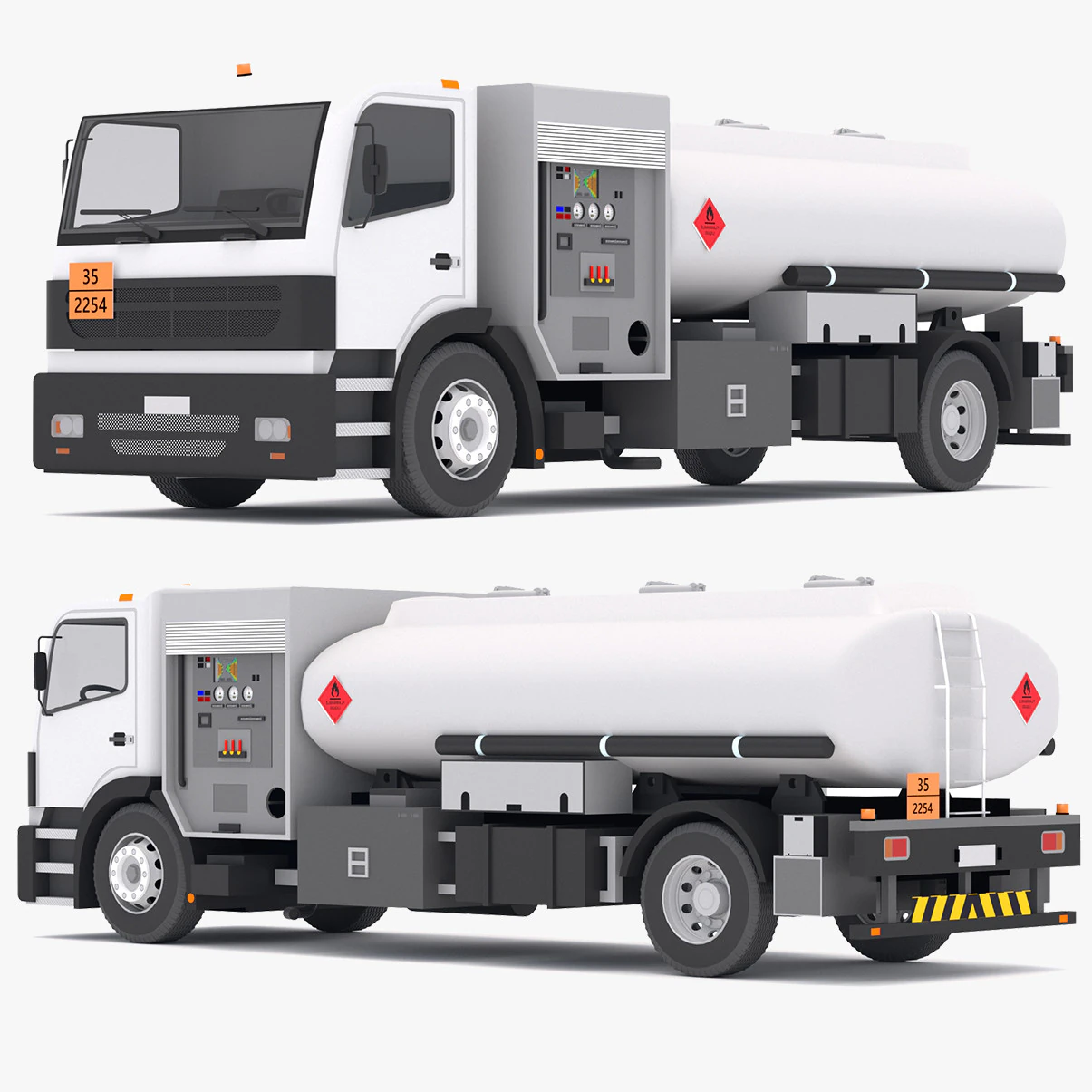 Generic Fueler Aircraft 3D Model .c4d .max .obj .3ds .fbx .stl .blend 