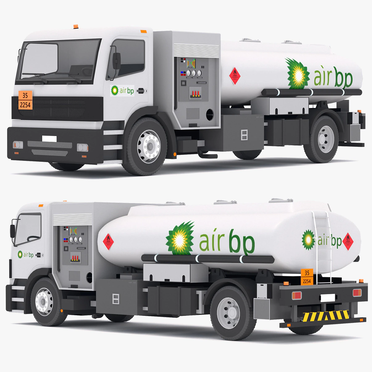 Fueler Aircraft BP 3D Model .c4d .max .obj .3ds .fbx .stl .blend 
