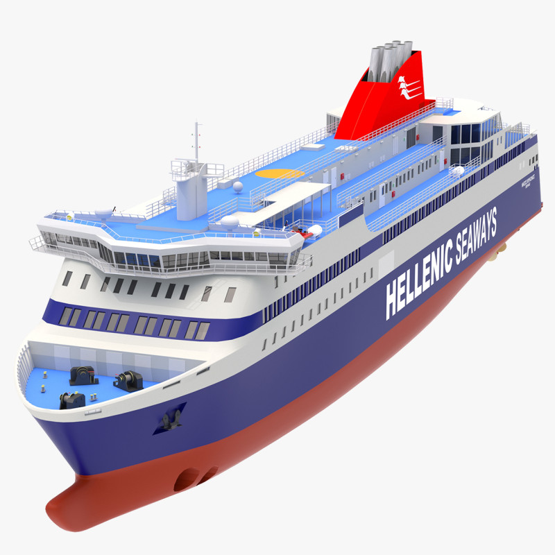 Hellenic Seaways Nissos Mykonos Modello 3D .c4d .max .obj .3ds .fbx .stl .blend