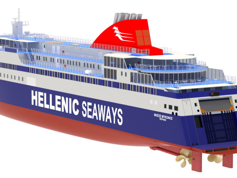 Hellenic Seaways Nissos Mykonos Modello 3D