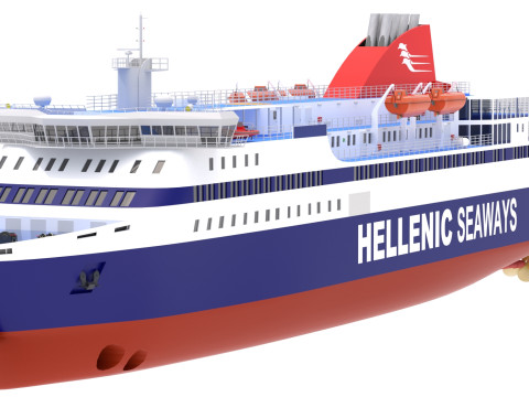 Hellenic Seaways Ніссос Хіос 3D Модель