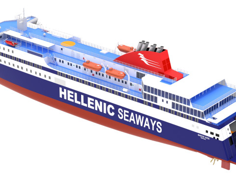 Hellenic Seaways Ніссос Хіос 3D Модель