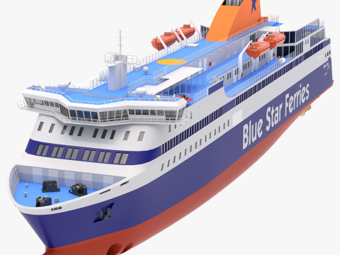 Корабель Blue Star Chios - Blue Star Ferries 3D Модель