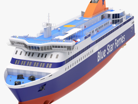 Schip Blue Star Myconos 3D Model
