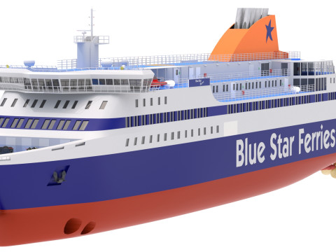 Nave Blue Star Myconos Modello 3D