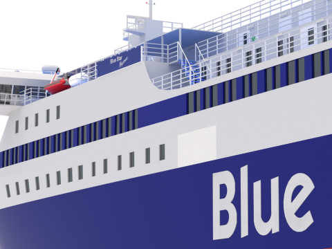 Nave Blue Star Myconos Modello 3D