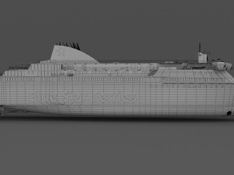 Ship Blue Star Myconos 3D Model