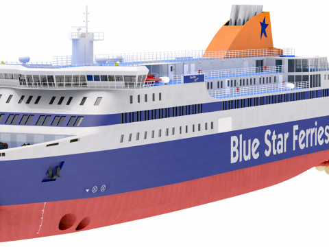 Blue Star Ferries - Blue Star Myconos 3D Model