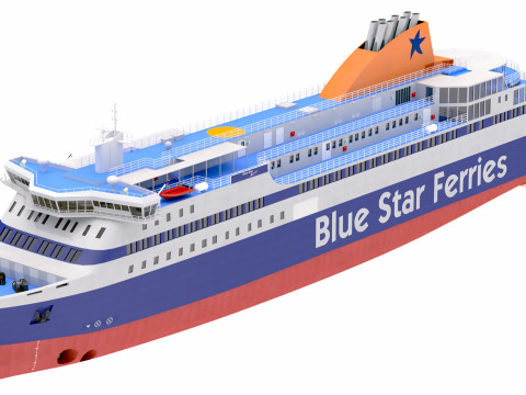 Blue Star Ferries - Blue Star Myconos 3D Model